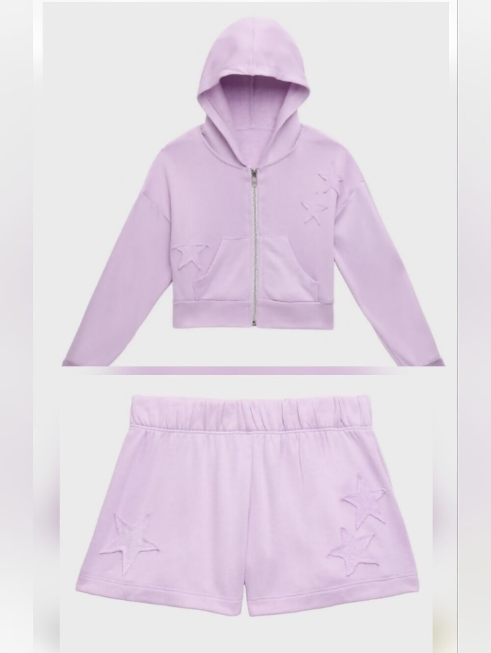 Flowers by Zoe Star Zip Hoodie + Shorts Set, Girls 8